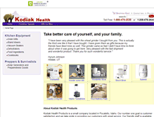 Tablet Screenshot of kodiakhealth.com